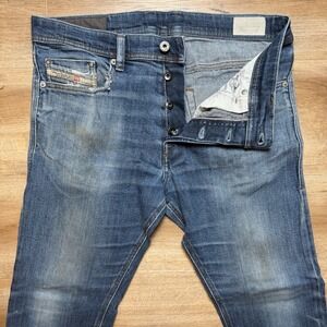 Diesel Jeans Men 32x27 Blue Tepphar Slim Carrot Stretch Denim 0604B (Tagged 33)